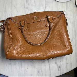 COACH MINI BENNETT SATCHEL BROWN LEATHER AND GOLD